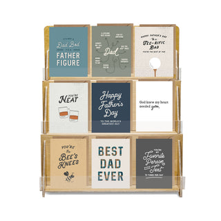 Father's Day - 3 Tier Greeting Card Tabletop Display (Includes 54 Cards)