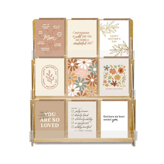 Mother's Day - 3 Tier Greeting Card Tabletop Display (Includes 54 Cards)