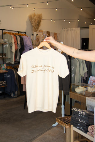 Power in the Name of Jesus Tee - Ivory