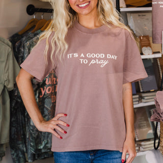 How Can I Pray For You Women's Tee - Faded Mauve
