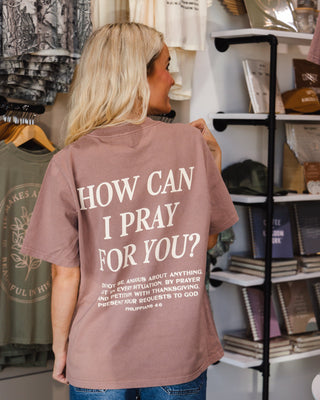 How Can I Pray For You Women's Tee - Faded Mauve