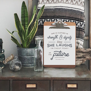 She is Clothed in Strength and Dignity Art Print