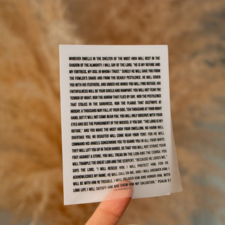 Psalm91 Clear Sticker