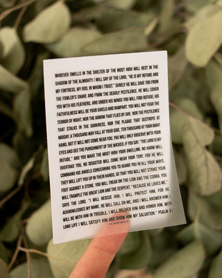 Psalm91 Clear Sticker