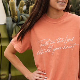 Trust in the Lord Tee - Peach