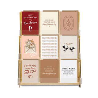Valentine - 3 Tier Greeting Card Tabletop Display (Includes 54 Cards)