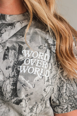 Word Over World Oversized Camo Tee