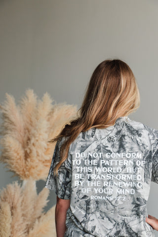 Word Over World Oversized Camo Tee