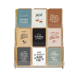 Pun Intended - 3 Tier Greeting Card Tabletop Display (Includes 54 Cards)